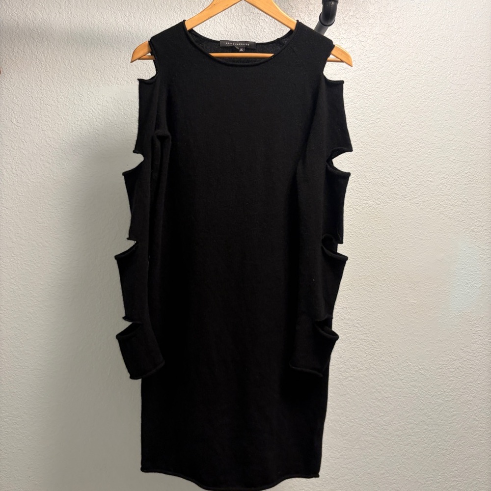 Skull Cashmere Long sleeve sweater dress women’s size small black 100% cashmere